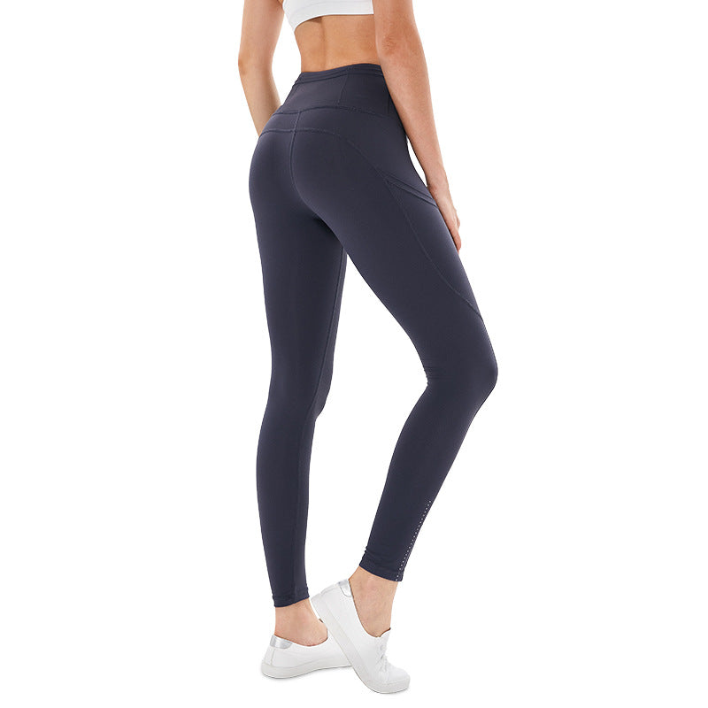 Women's Side Polka Dot Pocket High Waist Skinny Pants