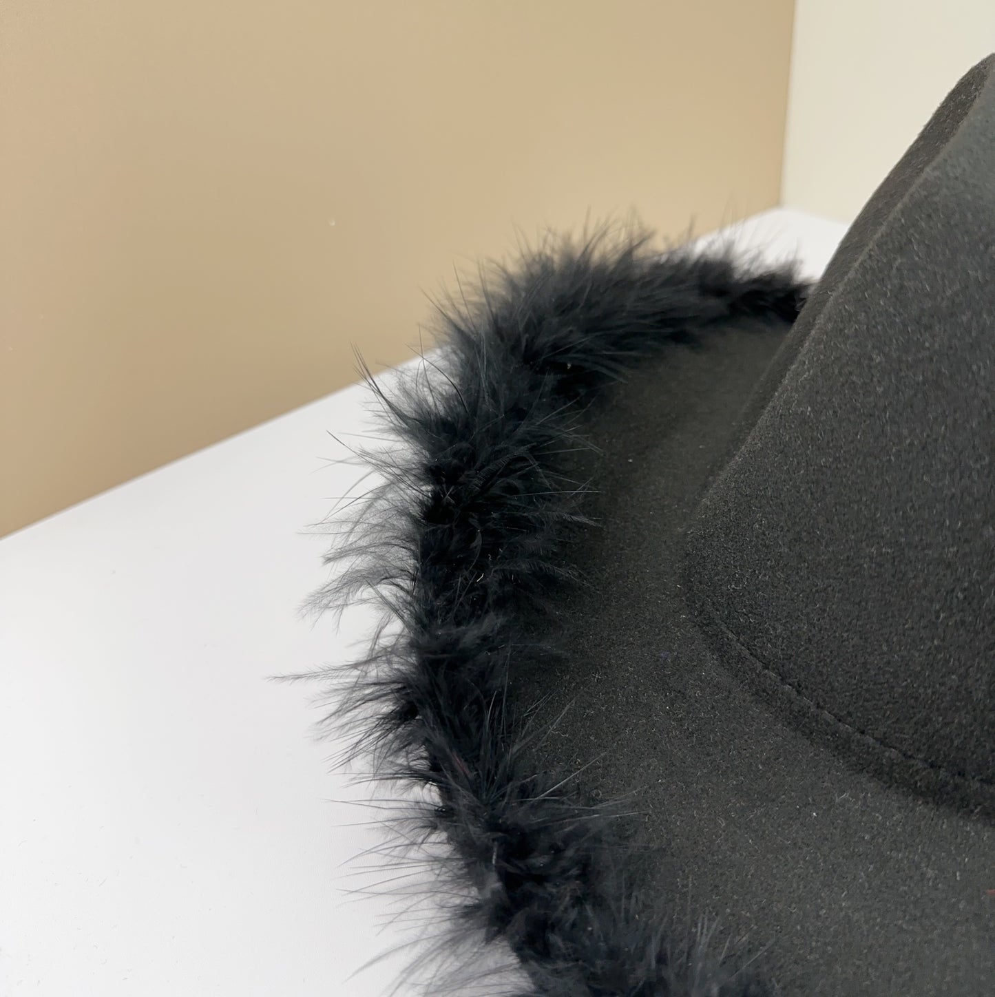 Western Denim Sunscreen Feather Broad-brimmed Hat