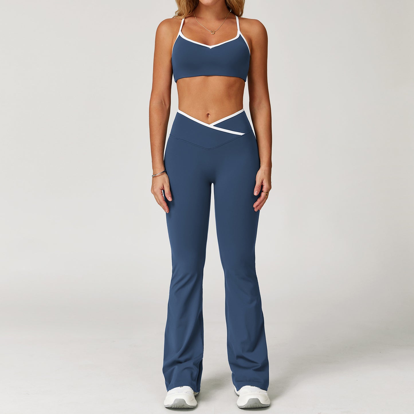 Peach Hip High Waist Tight Yoga Pants Suit