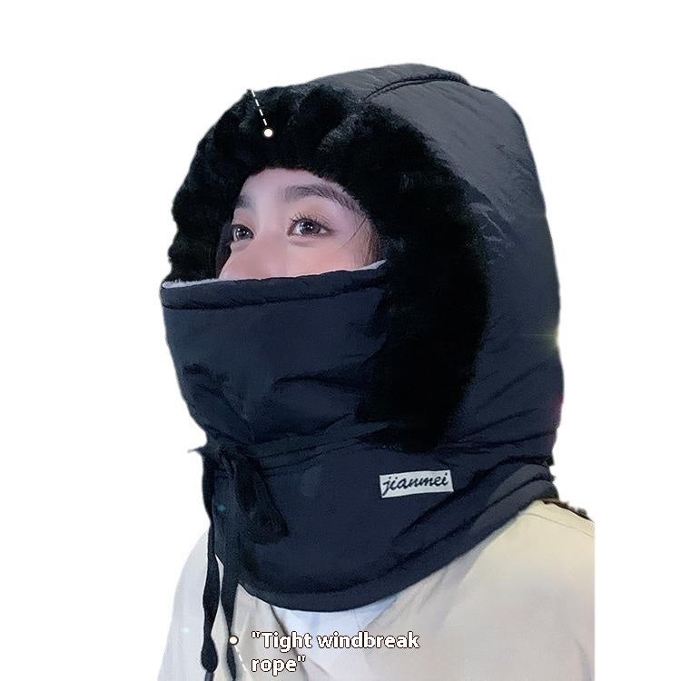 Winter Lei Feng Hat Men's And Women's Big Head Circumference Fleece-lined Warm