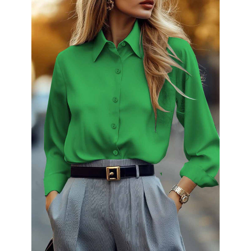 Springautumn Long-sleeve Western-style Womens Shirt