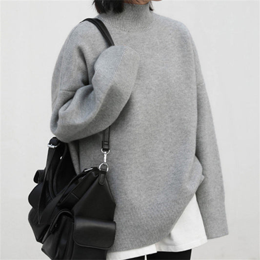 Half Turtleneck Thick Sweater High-grade Sense Idle Style Loose