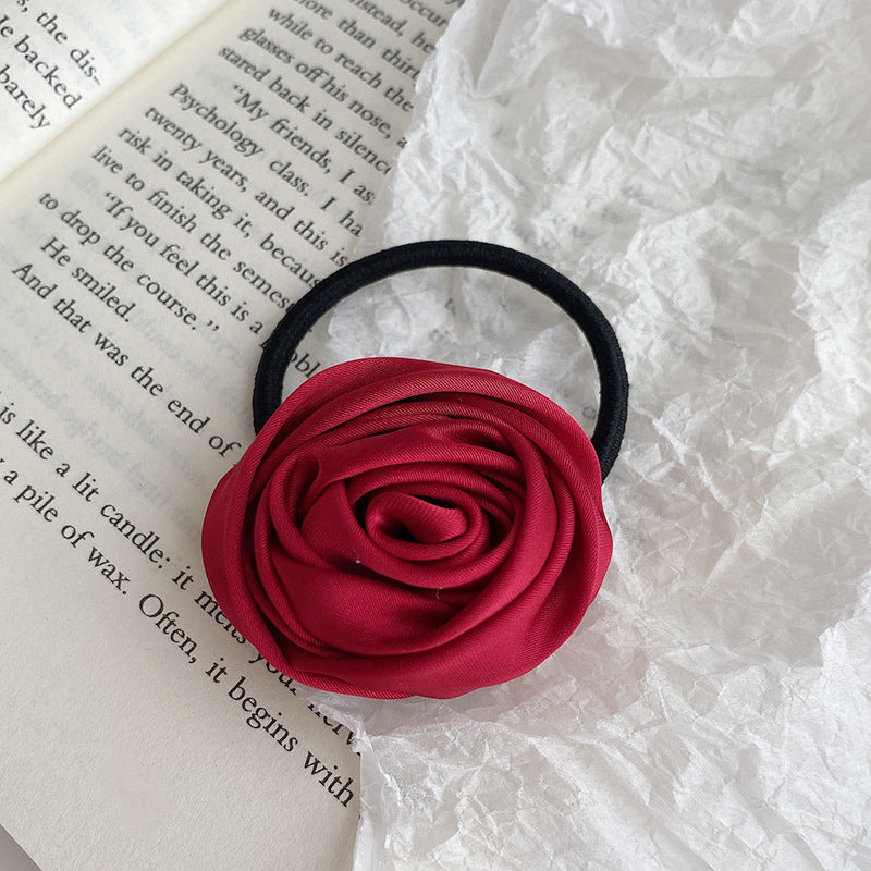 Rose Flower Hairband Niche Rubber Band