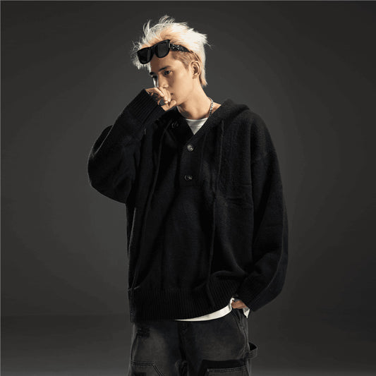 Idle Style Solid Color Same Style Hooded Sweater