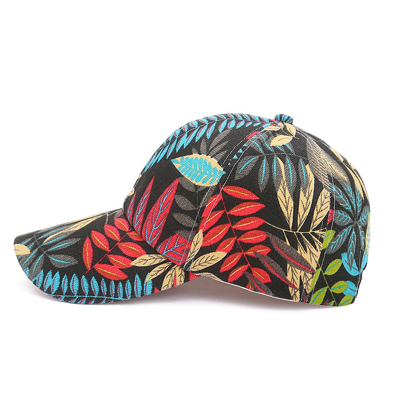 Ladies Maple Leaf Pattern All-match Baseball Fashion Outdoor Trendy Hat