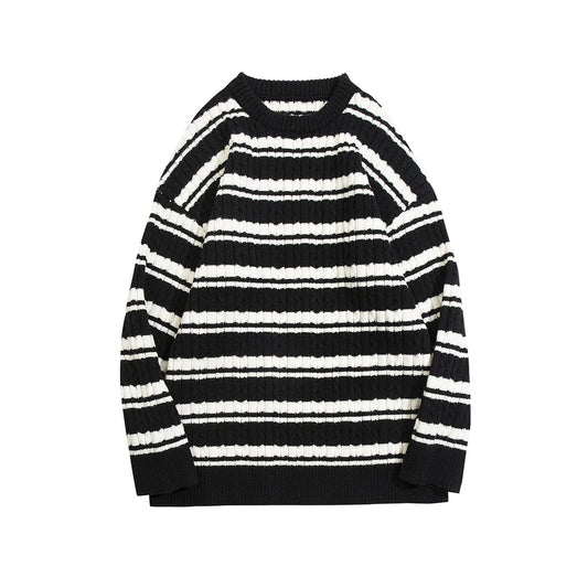 Winter Retro Couple Sweater Round Neck