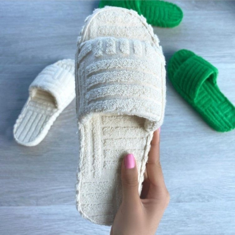 Large Size Fashion Casual Thick-Soled Wool Slippers