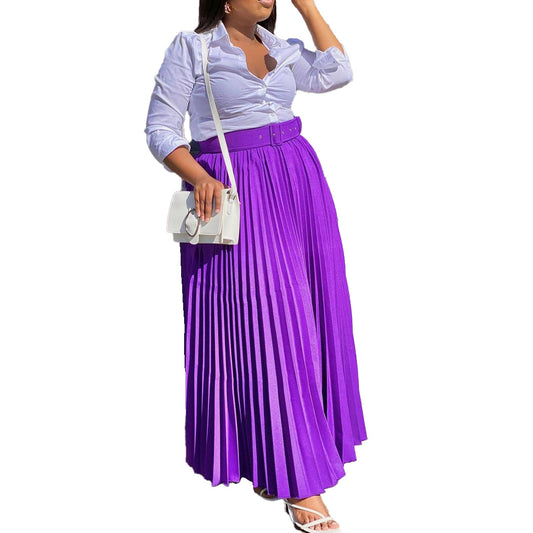 Women's Elegant Pleated Personality Big Skirt