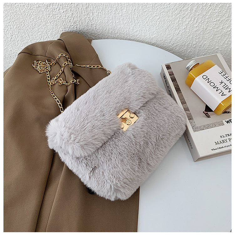 Women's Fashion Plush One-shoulder Crossbody Bag