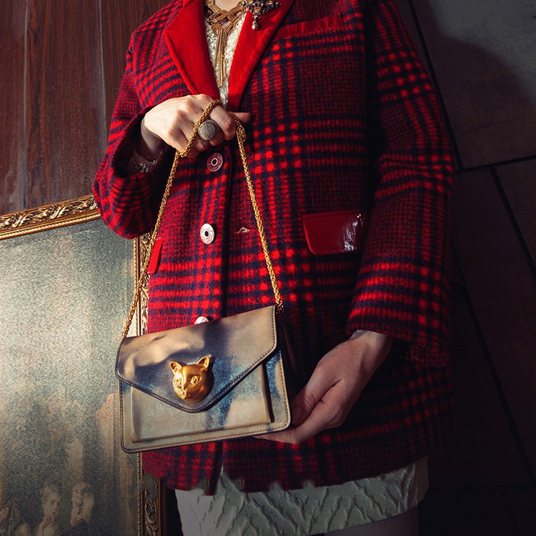 Cat Head Small Crowd Light Luxury Fashion Chain Bag