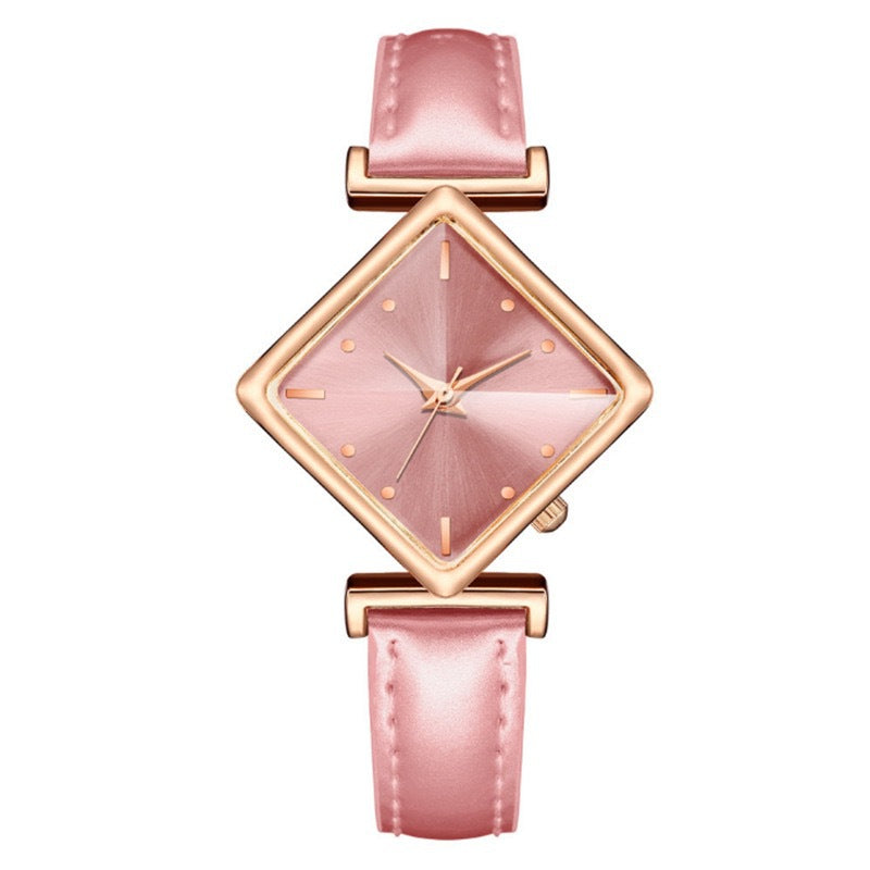 Elegant Diamond Dial Thin Strap Women's Watch
