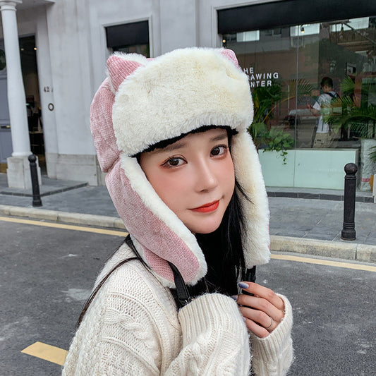 Cat Ears Korean Style Cute Autumn And Winter Warm Hat