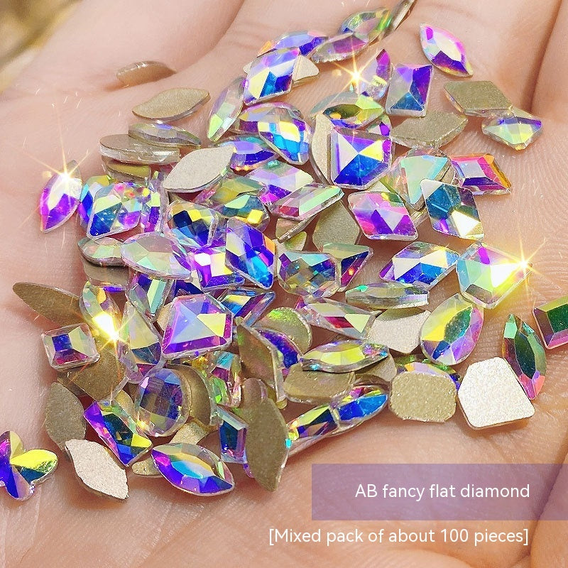 Nail Ornament Mixed 100 Aurora Diamond Phantom Shaped Diamon