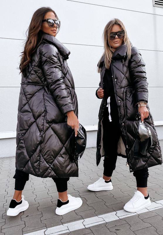 Moda Ceket Kış Büyük Beden Uzun Kaban  