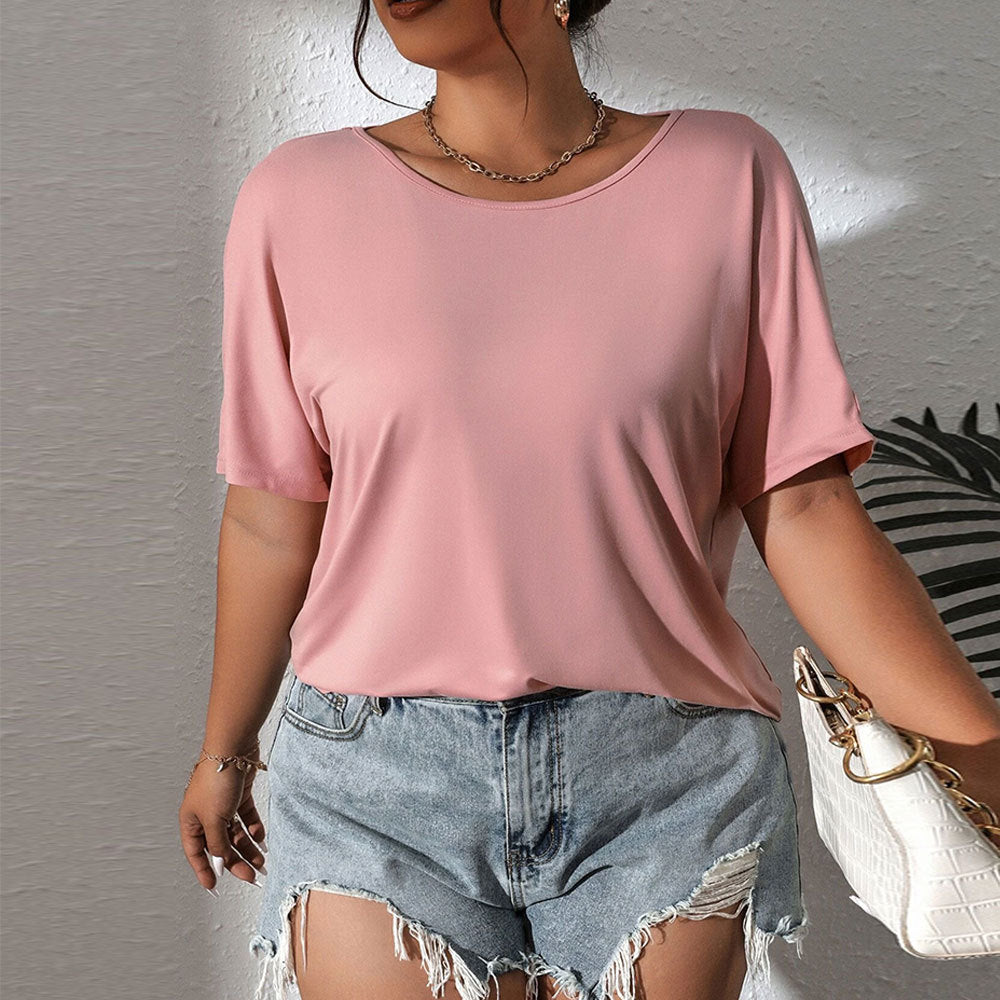 Women's Loose Casual Round Neck Versatile Knit Top