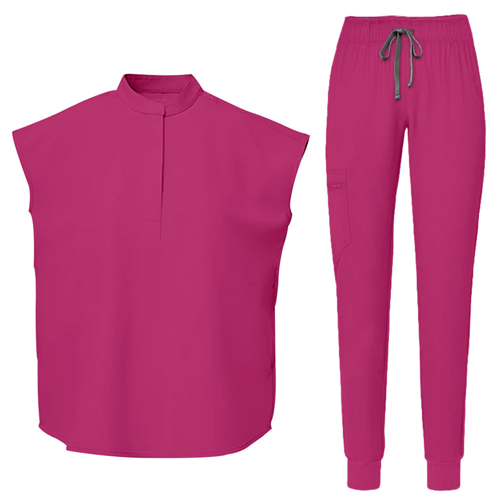 Women's Fashionable Workwear With A Stand-up Collar And Large Cuffs