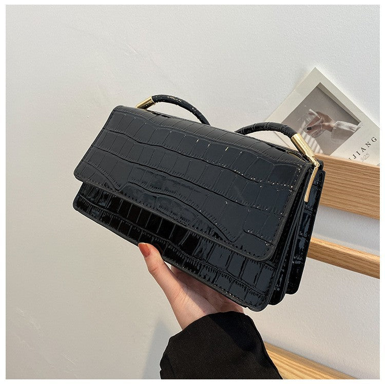 Women Shoulder Bgas Stone Pattern Solid Color Elegant Bag