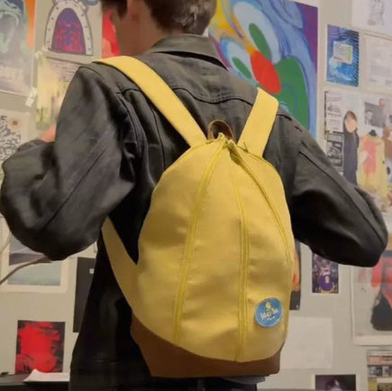 Pige rygsæk til folkeskole- og gymnasieelever Stor studietaske Bananformet