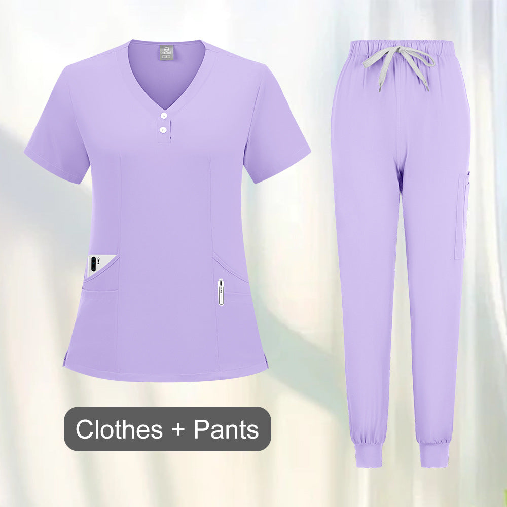 Work Uniform Scrub Top And Pants Nursing Set