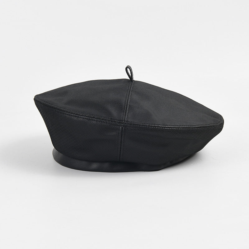 Hat Women Fashion Mesh Composite PU