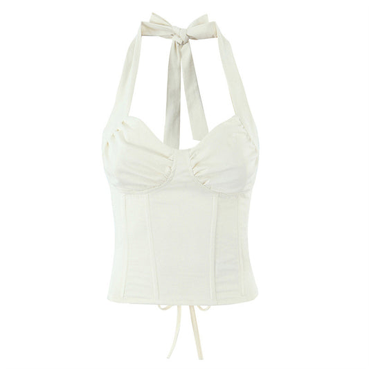 Hot Girl Sexy Fishbone Tube Top Strap Body Shaping Top