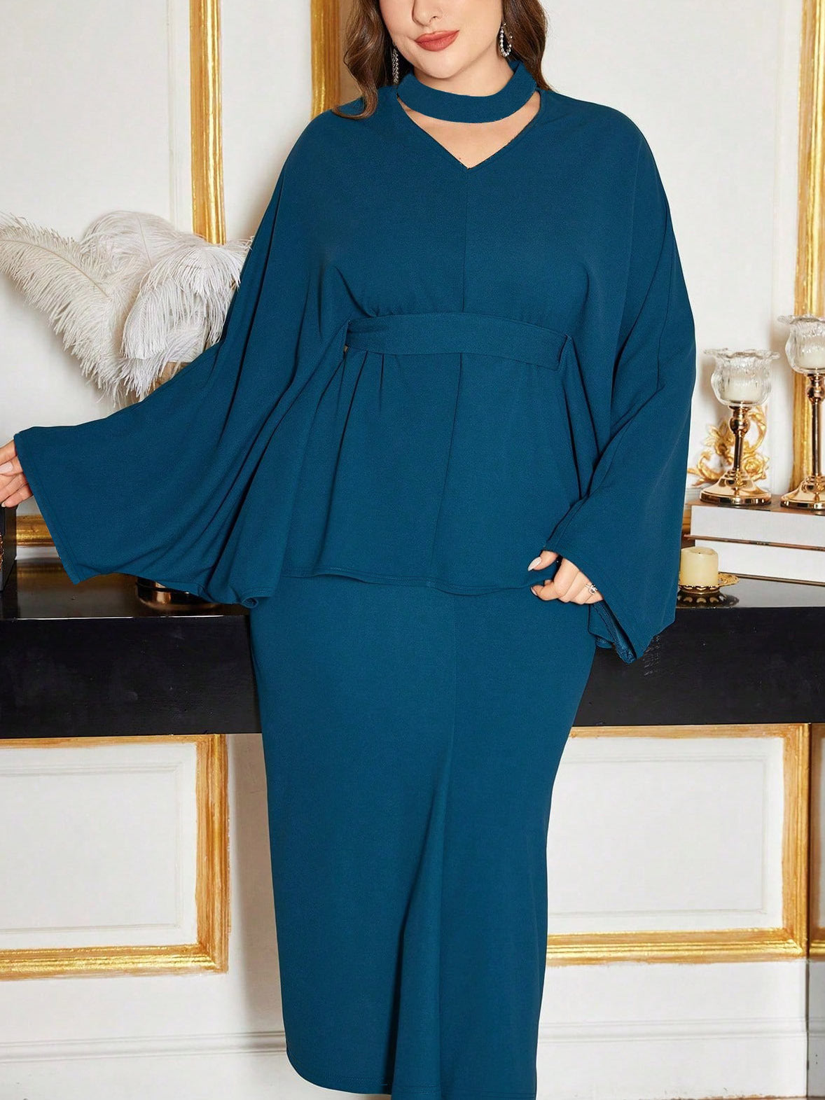 New Women's Clothing Plus-size Women's Tops And Skirts Set