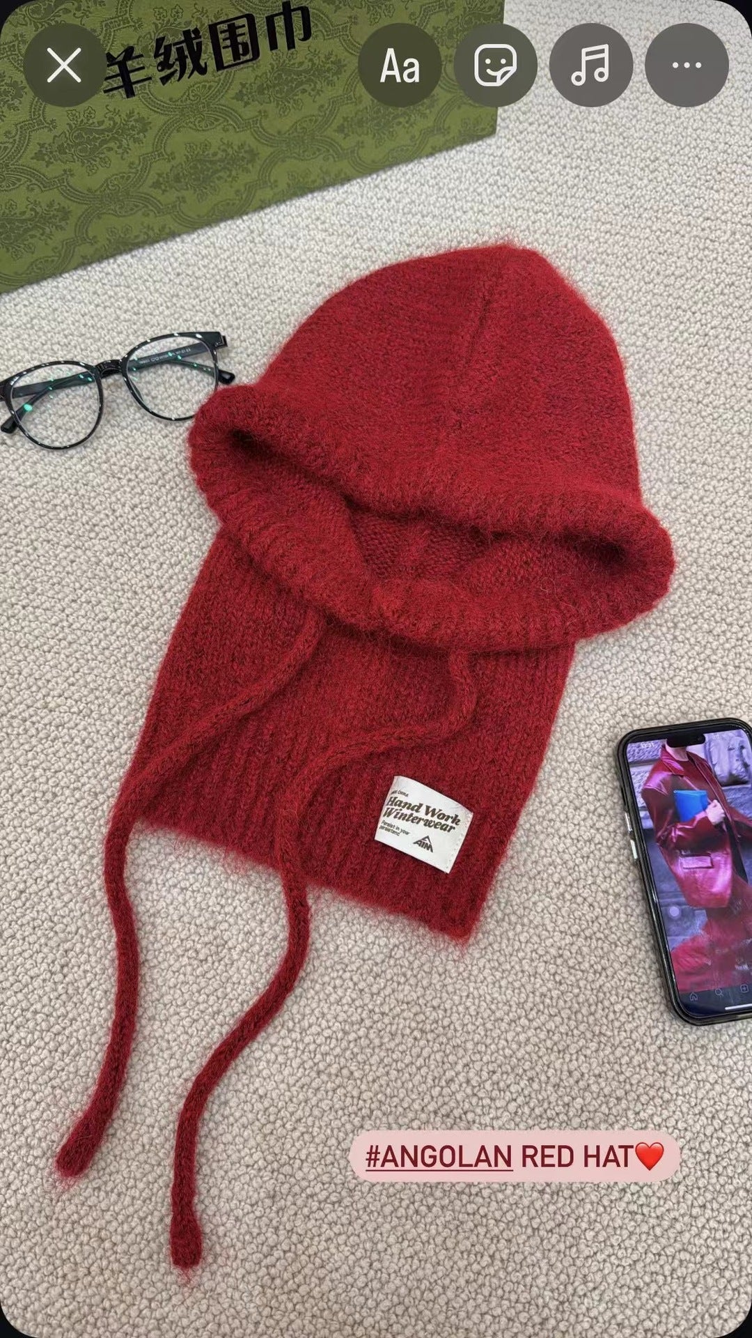 Autumn And Winter New Good-looking Scarf Integrated Knitting Warm Ear Protection