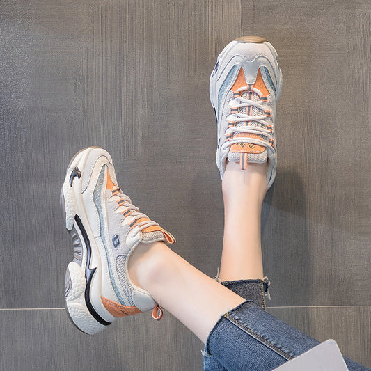 Autuspin Retro Flade Plateausneakers Kvinder Vinter Efterår Koskind Åndbare Hyggelige Fritidssko Udendørs Moderne Fodtøj