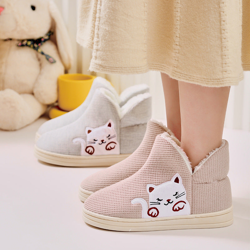 Women's Home Indoor Warm Maternity Shoes  Cotton Slippers