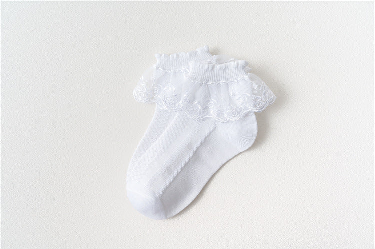 Japanese Lace Princess Short Socks Baby White Dance