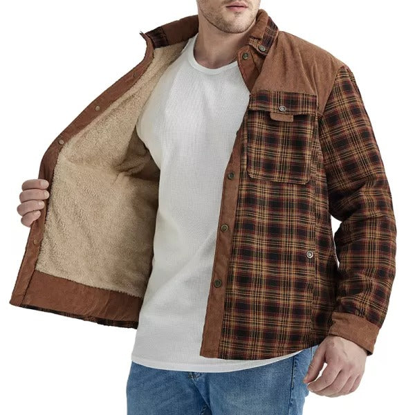 Men's Plus Fleece Warm Cotton Jacket