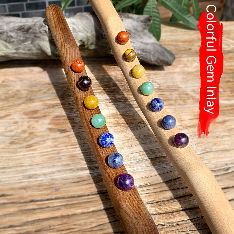 Jade Scraping Stick Carbonized Eight Beads Beauty Salon