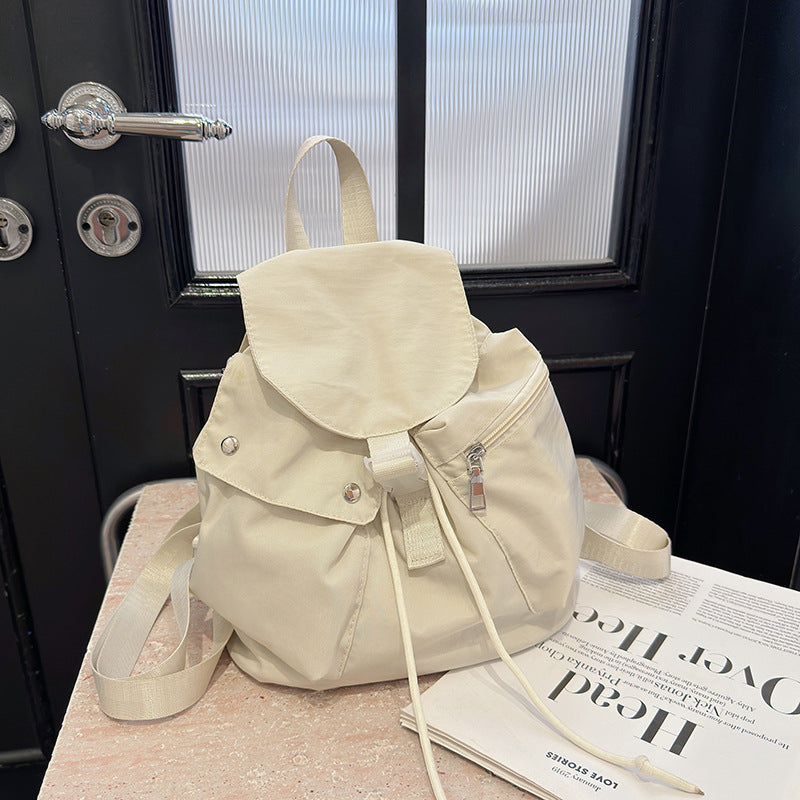 Casual Simple Ladies Travel Travel Nylon Cloth Solid Color