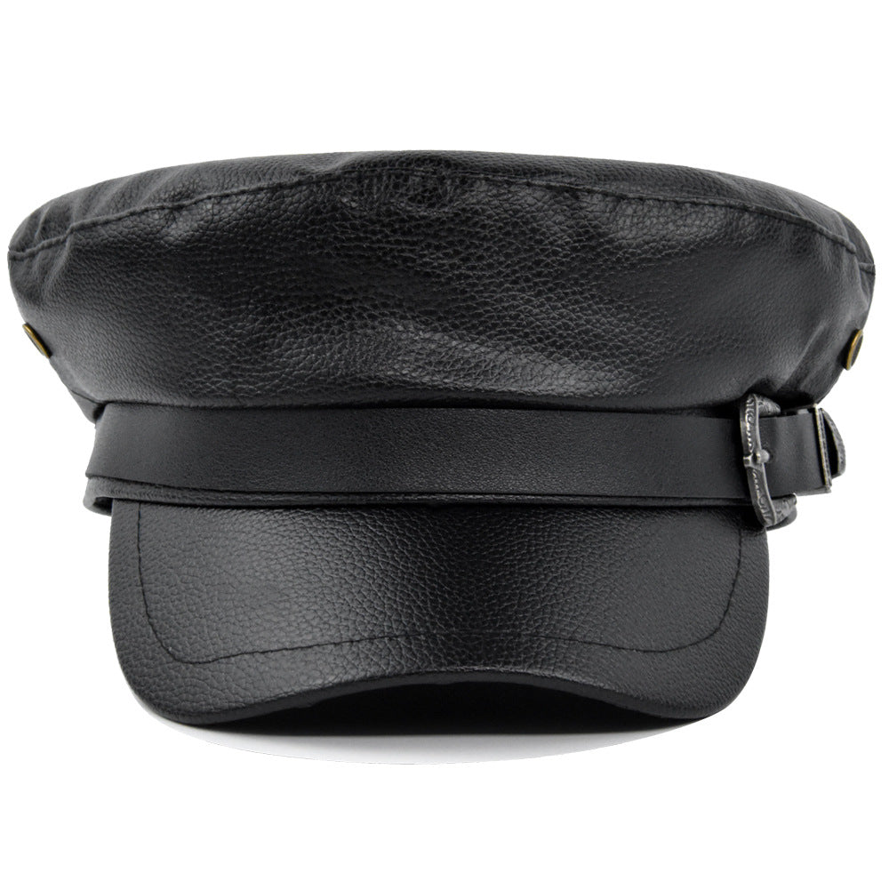 PU Leather Belt Buckle Beret