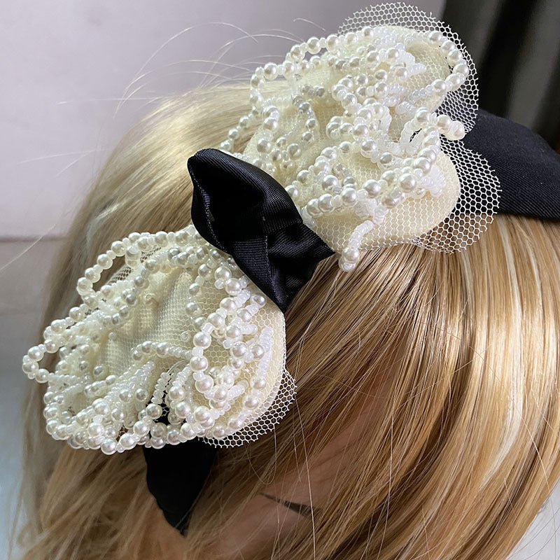 Fashion Women's Sponge Pearl Simple Headband