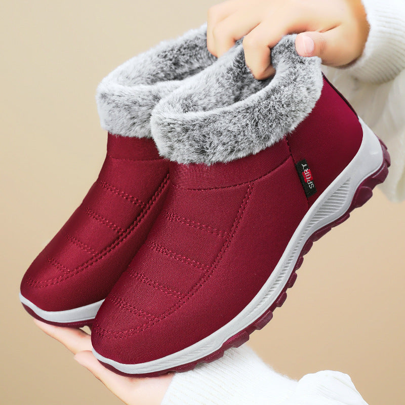 Dame bomuldsforede sko Fleeceforede polstrede varme slip-ons