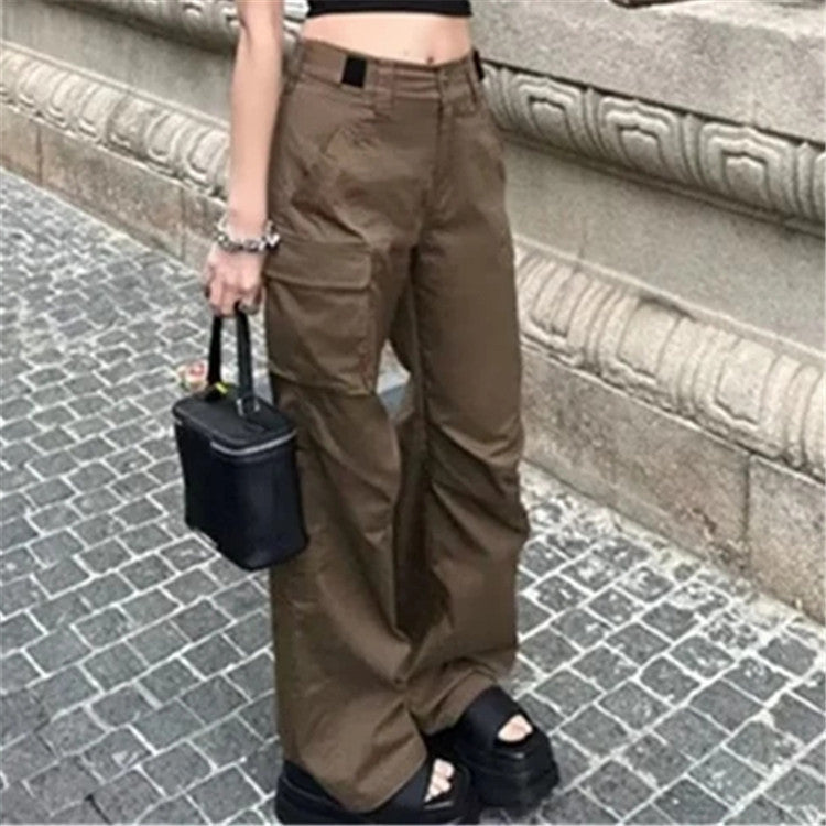 Adjustable Velcro Overalls Pocket Loose Casual Pants