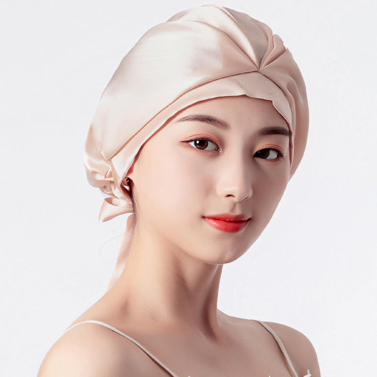 Fashion Home Sleep Lunch Break Hair Care Hat Satin