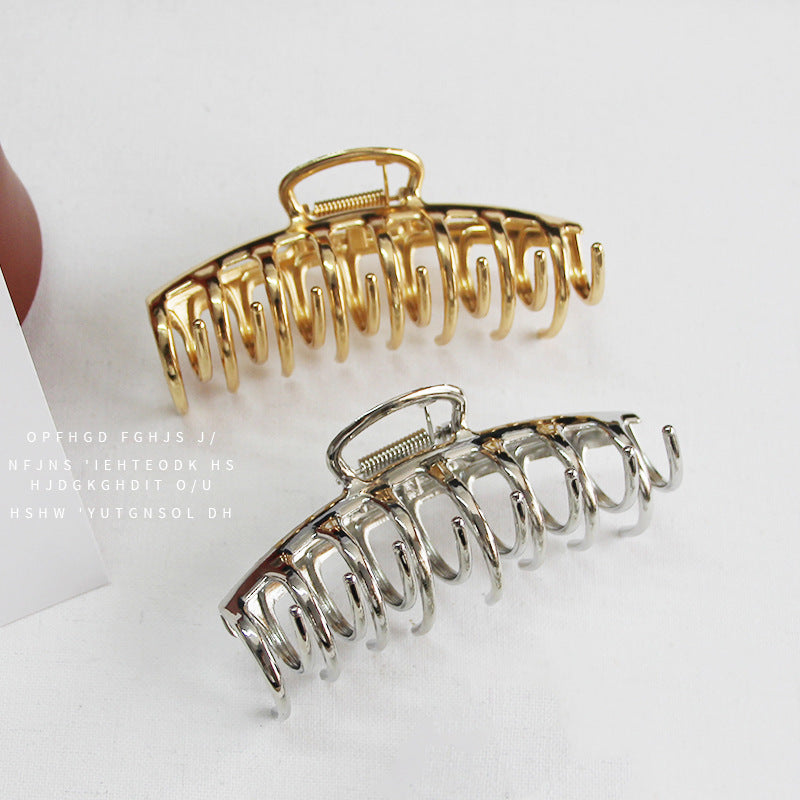 Simple  Claw Large Shark Clip Metal Hair Headdress