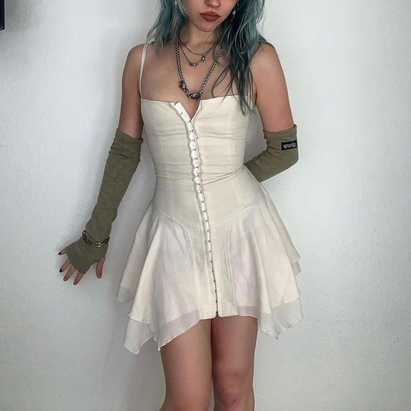European And American Fashion Waist Pulling Dress