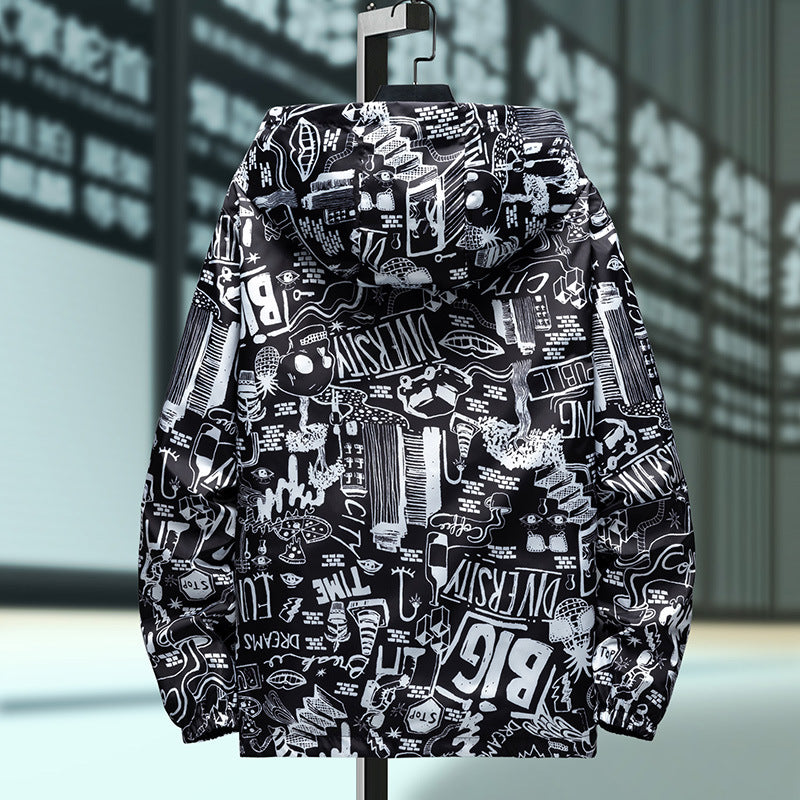 Men's Fashion Casual Loose Reversible Jacket