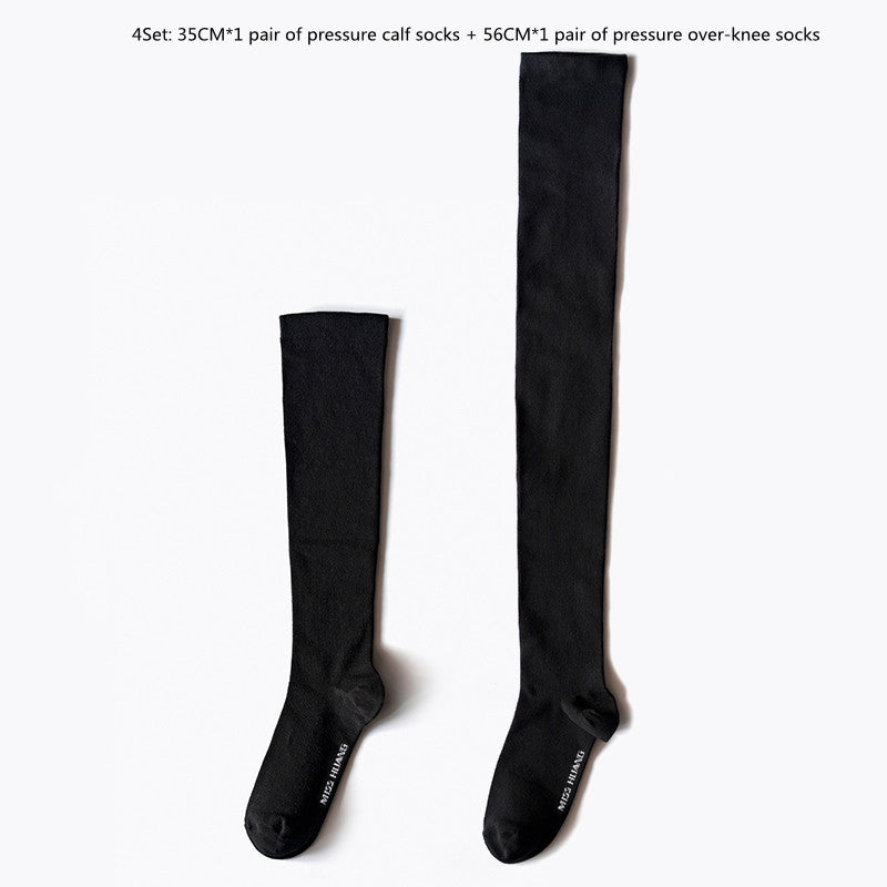 Double Segment Pressure Thin Leg Women's Tube Socks