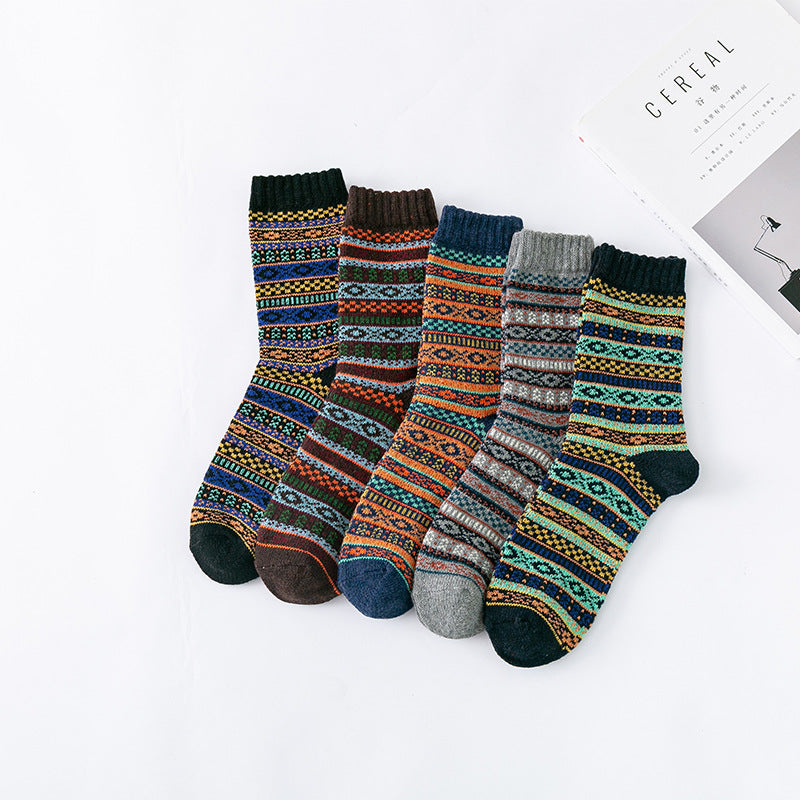 New Thickened Stockings Men's Coarse Wool
