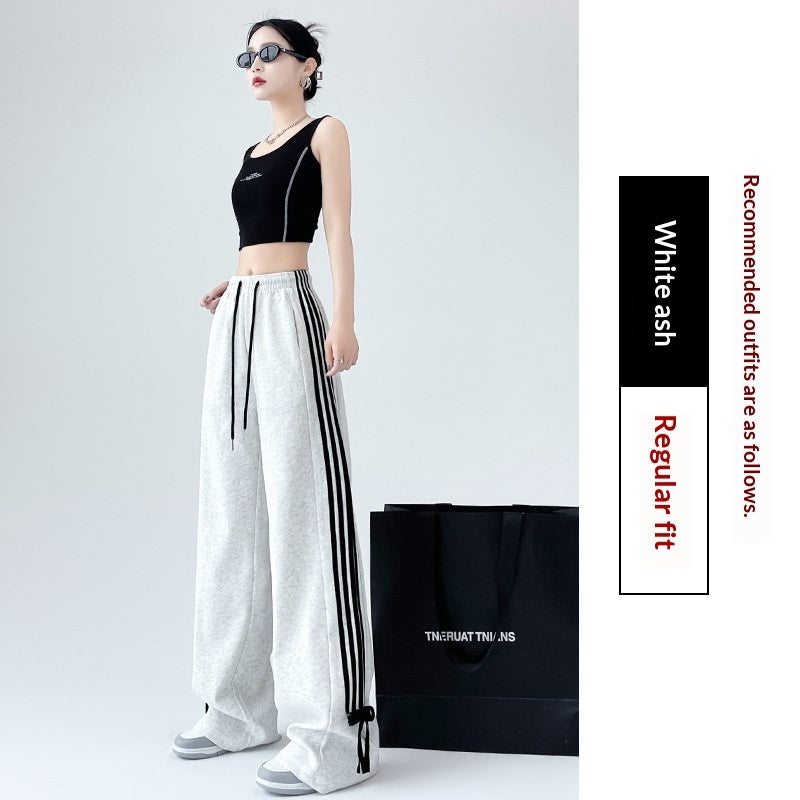 Bow-knot Sweatpants For Women High-waisted And Versatile