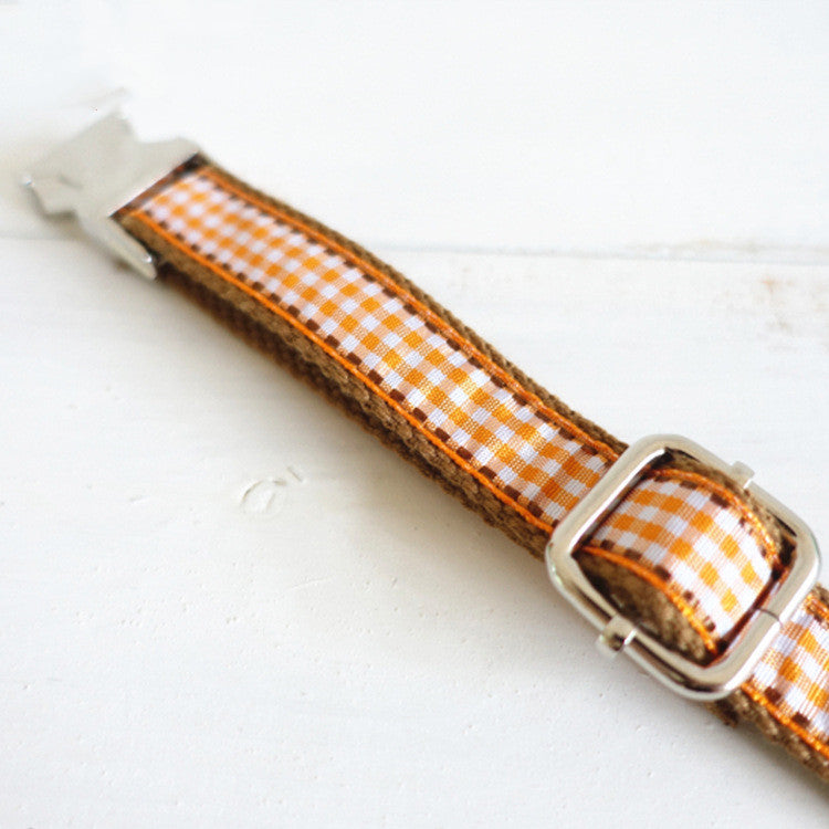 Fashion Personality Plaid Printed Pet Dog Collar