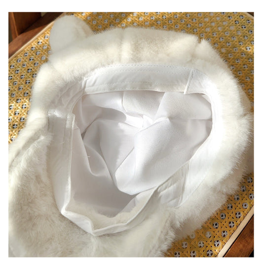 Furry, Warm, Versatile Octagonal Hat That Makes Your Face Look Smaller In Winter