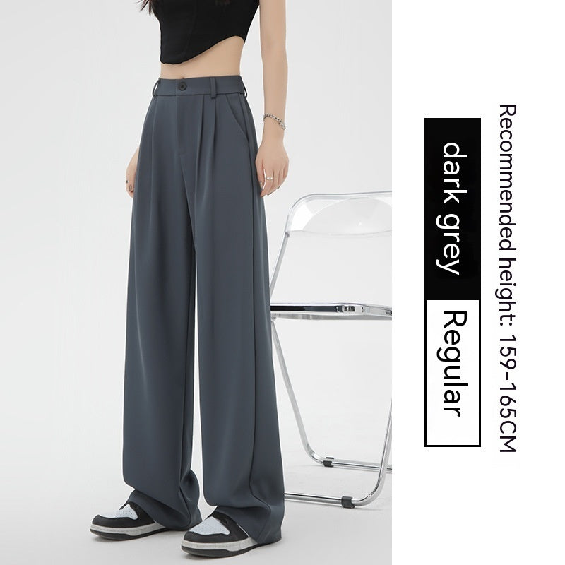 Women's Fashion Simple High Waist Loose Drooping Slimming And Straight Casual Suit Pants