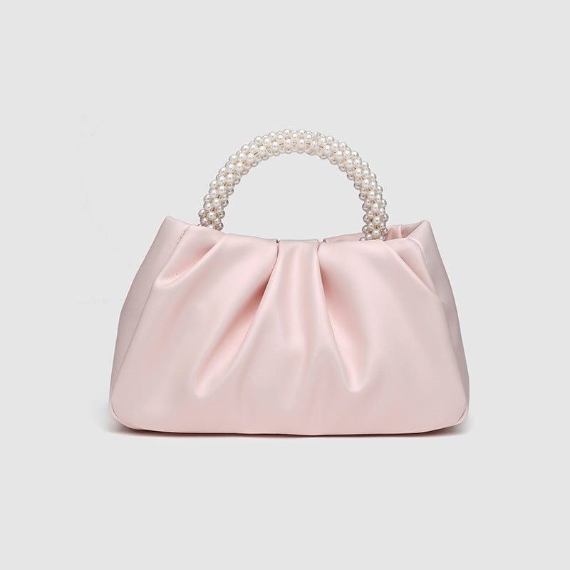 Sød Håndtaske Jomfru Perletaske Dame Mode Alsidig Plisseret Crossbody Cloud Bag Minipung