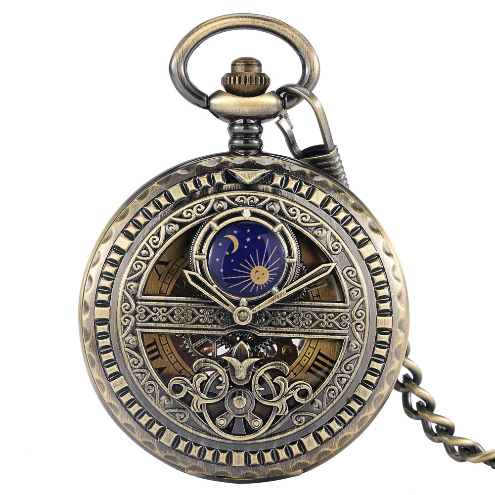 Roman-Numeral Manual Mechanical Pocket Watch