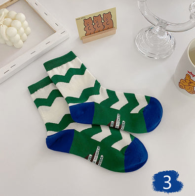 Rainbow Women Cute Mid-calf Length Socks